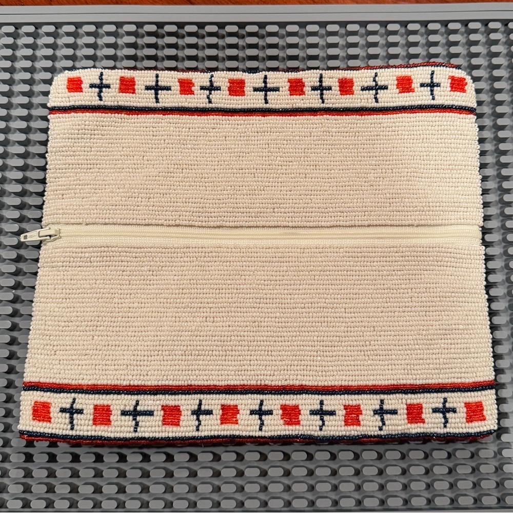 NWT Tiana NY Bohemian Medallion Print Beaded Clutch - Picture 5 of 11